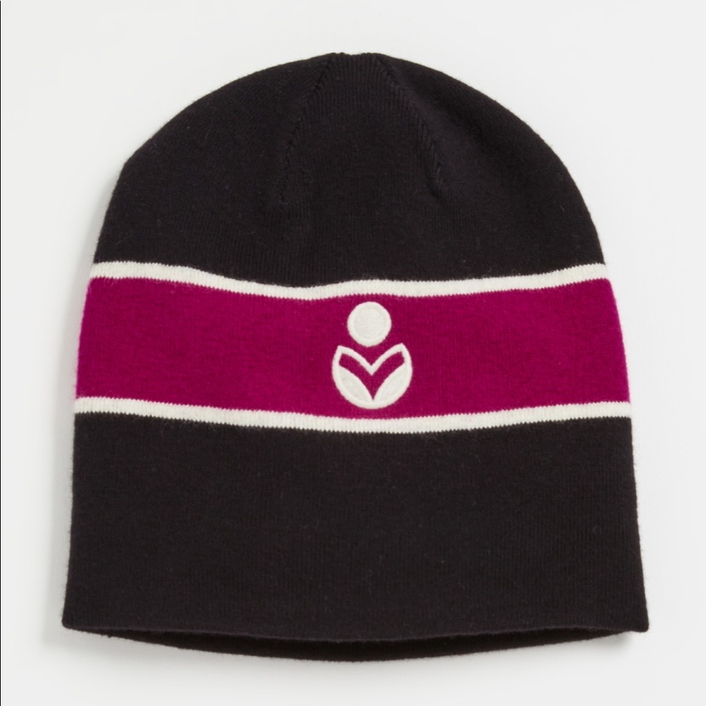 Isabel Marant Black Camden Cotton & Wool Ribbed Knit Beanie Hat w Logo NWT - Picture 2 of 13